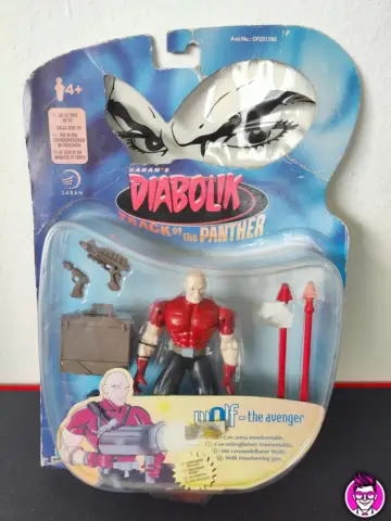 Reperto originale Diabolik Track of the Panther Wolf The Avenger - Giochi Preziosi 2000 Action Figure Nuovo (2000) - Condizioni NUOVO / SIGILLATO CIB
