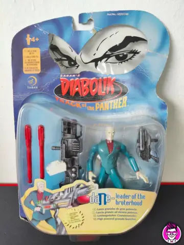 Reperto originale Diabolik Track of the Panther Dane Leader of the Broterhood - Giochi Preziosi 2000 Action Figure Nuovo (2000) - Condizioni NUOVO / SIGILLATO CIB