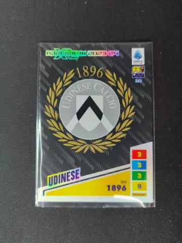 Reperto originale Scudetto Udinese - Panini Adrenalyn 2023-2024 N°343 (2023) - Condizioni USATO CIB