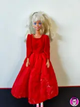 Miniatura 1 per Barbie Abito Rosso - Bambola Doll 1966 Mattel