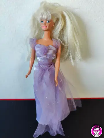 Reperto originale Barbie Abito da Sera Viola - Bambola Doll 1999 Mattel (1999) - Condizioni USATO CIB