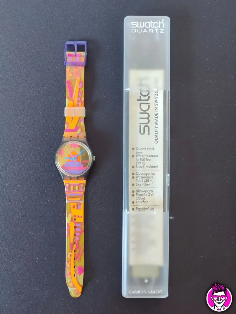 Swatch Rara Avis GV103 1991 Orologio Quarzo Watch Swiss Made Vintage Funzionante - Vista 1