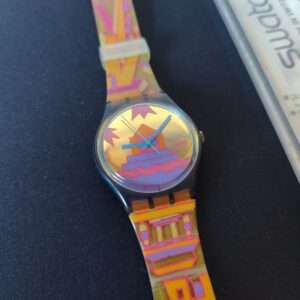 Miniatura 3 per Swatch Rara Avis GV103 1991 Orologio Quarzo Watch Swiss Made Vintage Funzionante