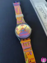 Miniatura 3 per Swatch Rara Avis GV103 1991 Orologio Quarzo Watch Swiss Made Vintage Funzionante