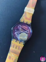 Miniatura 6 per Swatch Rara Avis GV103 1991 Orologio Quarzo Watch Swiss Made Vintage Funzionante