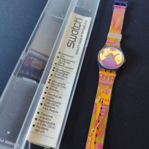 Miniatura 8 per Swatch Rara Avis GV103 1991 Orologio Quarzo Watch Swiss Made Vintage Funzionante