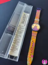 Miniatura 8 per Swatch Rara Avis GV103 1991 Orologio Quarzo Watch Swiss Made Vintage Funzionante