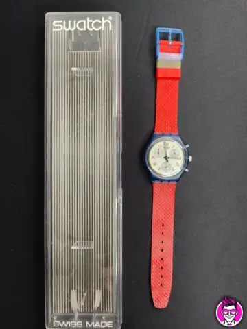 Reperto originale Swatch Chrono JFK SCN103 1992 Orologio Quarzo Watch Swiss Made Vintage Funzionante (1992) - Condizioni USATO CIB