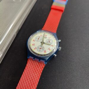Miniatura 2 per Swatch Chrono JFK SCN103 1992 Orologio Quarzo Watch Swiss Made Vintage Funzionante