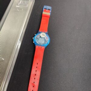 Miniatura 4 per Swatch Chrono JFK SCN103 1992 Orologio Quarzo Watch Swiss Made Vintage Funzionante