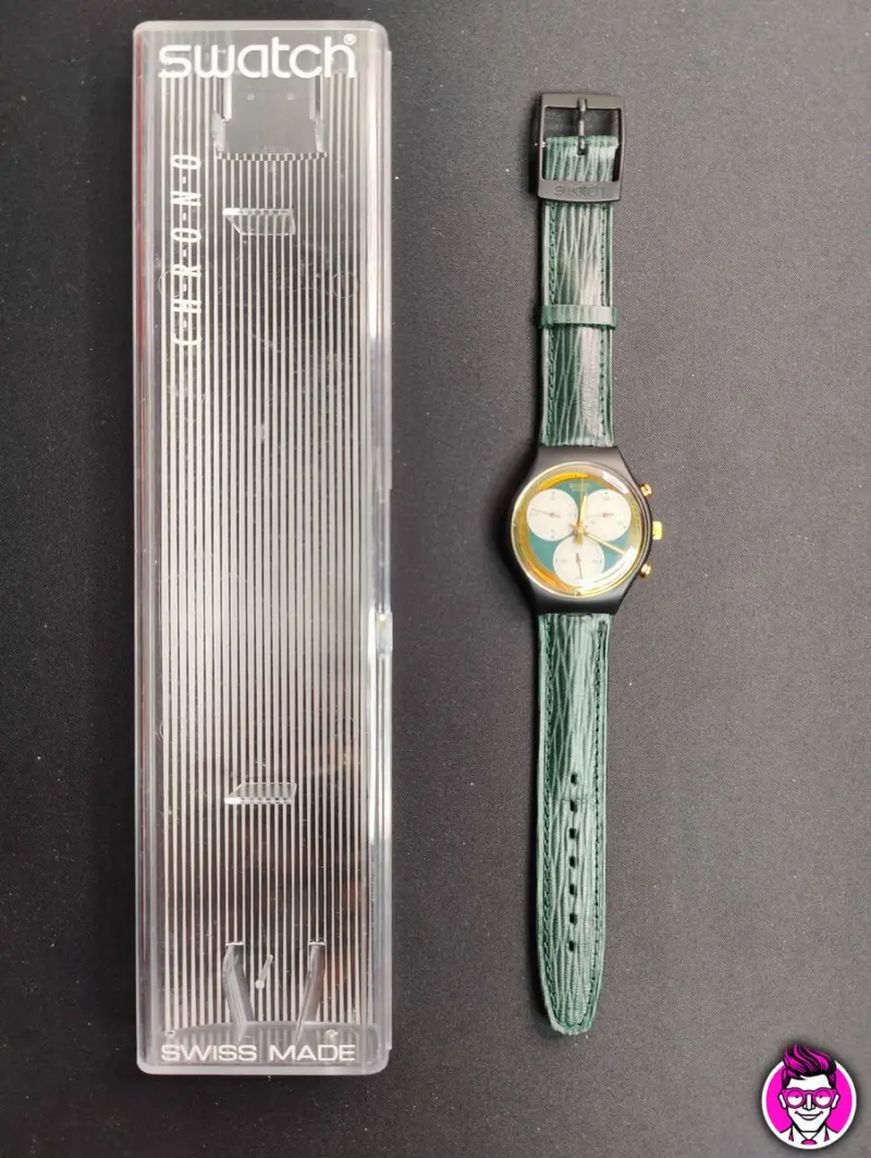 Swatch Chrono Rollerball SCB107 1991 Orologio Quarzo Watch Swiss Made Vintage Funzionante - Vista 1