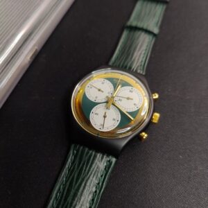 Miniatura 2 per Swatch Chrono Rollerball SCB107 1991 Orologio Quarzo Watch Swiss Made Vintage Funzionante