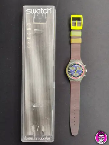 Reperto originale Swatch Chrono Blue Chip SCK101 1993 Orologio Quarzo Watch Swiss Made Vintage Funzionante (1993) - Condizioni USATO CIB