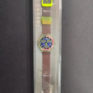 Miniatura 6 per Swatch Chrono Blue Chip SCK101 1993 Orologio Quarzo Watch Swiss Made Vintage Funzionante