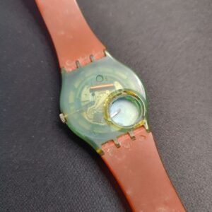 Miniatura 3 per Swatch Gent NOS Green Room GN103 1989 Orologio Quarzo Watch Swiss Made Vintage Funzionante