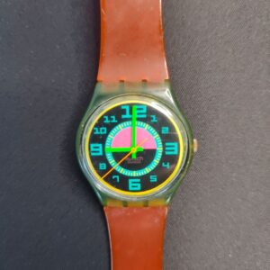 Miniatura 4 per Swatch Gent NOS Green Room GN103 1989 Orologio Quarzo Watch Swiss Made Vintage Funzionante