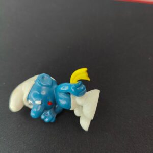 Miniatura 4 per Puffo Che Piange Fazzoletto Giallo Smurf Crying - 20018 Schleich Peyo 1972 Hong Kong Puffi Smurfs