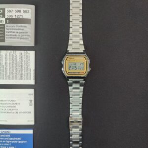 Miniatura 2 per Casio A158WE Silver Gold Orologio Watch Digitale Funzionante