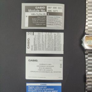 Miniatura 3 per Casio A158WE Silver Gold Orologio Watch Digitale Funzionante