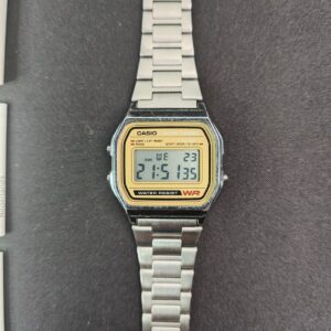 Miniatura 5 per Casio A158WE Silver Gold Orologio Watch Digitale Funzionante