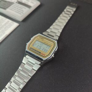 Miniatura 6 per Casio A158WE Silver Gold Orologio Watch Digitale Funzionante