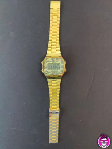 Reperto originale Casio A168WE Militar Mimetico Gold Orologio Watch Digitale Funzionante - Condizioni USATO CIB