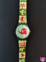 Miniatura 3 per Swatch LG115 1996 Dinosaur Swatch Lady Orologio Quarzo Watch Swiss Made Vintage Funzionante