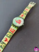 Miniatura 4 per Swatch LG115 1996 Dinosaur Swatch Lady Orologio Quarzo Watch Swiss Made Vintage Funzionante