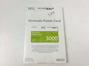 Reperto originale Carta Nintendo Points Card - 3000 Points Wii/DSi - Condizioni NUOVO / SIGILLATO CIB
