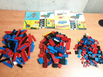 Reperto originale LEGO System Sfuso con Alcune Istruzioni - Vintage - Condizioni USATO CIB