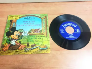 Reperto originale Topolino Piccolo Sarto Coraggioso - Walt Disney - Raro - Vinile LP 45 Giri (1971) - Condizioni USATO CIB