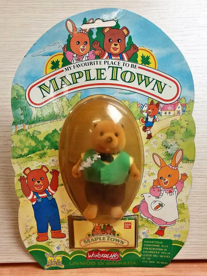 Maple Town Orsetto Bear Mr. Beaver - Bandai 1986 Nuovo - Vista 1