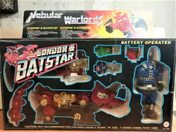 Reperto originale Nebular Warlords Sondor & Batstar - Vintage 1985 Cheng Ching Toys MOTU Bootleg (1985) - Condizioni NUOVO / SIGILLATO CIB