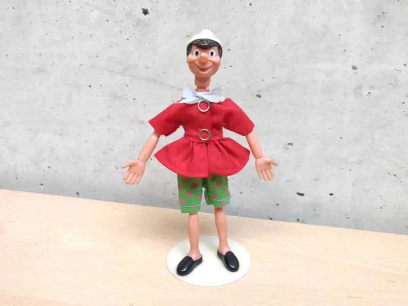 Pinocchio Pupazzo Vintage Flex con Vestito - Vista 1