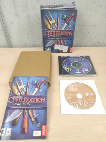 Reperto originale Civilization Conquests - PC Computer - ENG USA - Condizioni USATO CIB