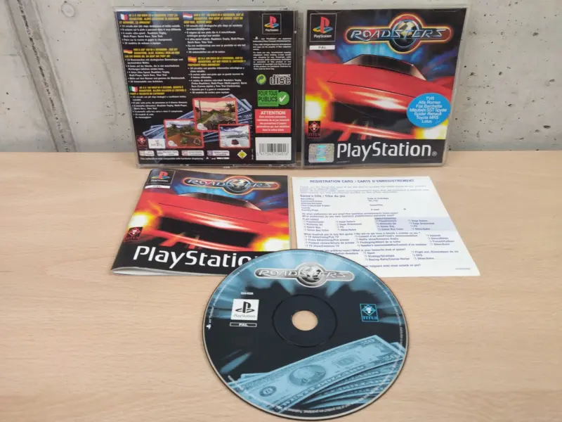 Roadsters - PlayStation 1 PS1 - PAL ITA Completo Disco Specchio - Vista 1