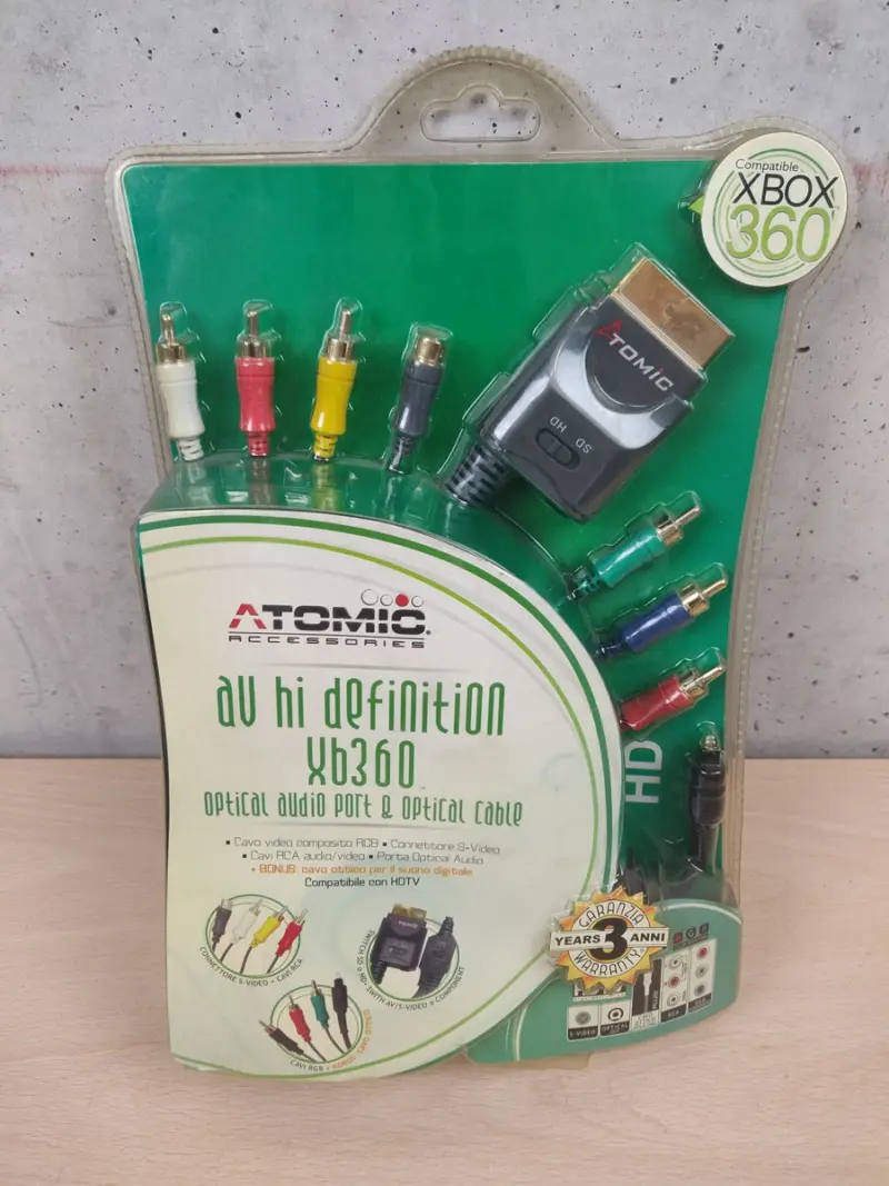 Xbox 360 AV Hi Definition Cable Cavo - Atomic - Vista 1