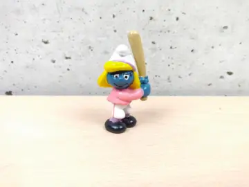 Reperto originale Puffetta Basball Puffi Smurf Schleich Peyo Vintage 20186 Honk Hong - Condizioni USATO CIB