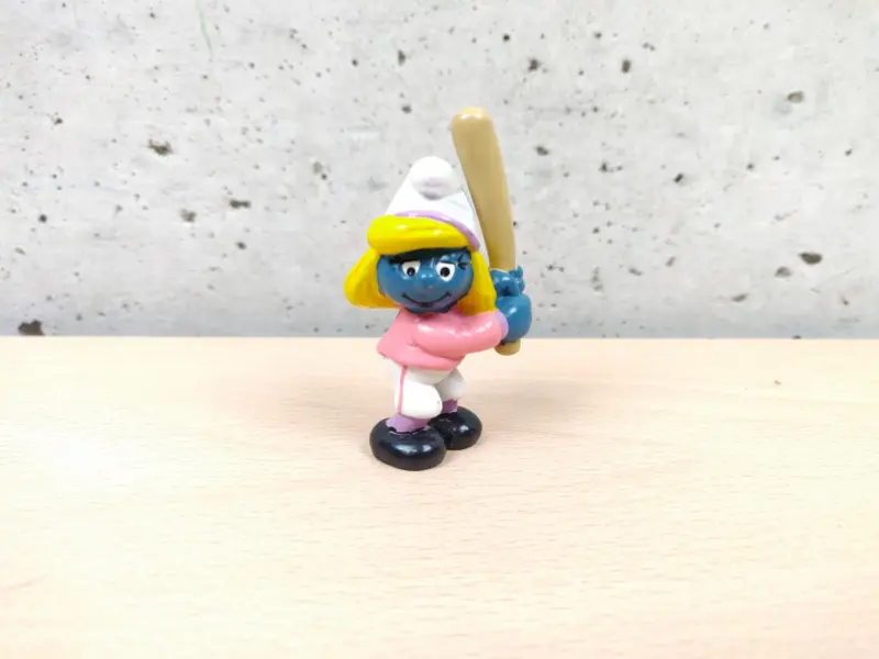 Puffetta Basball Puffi Smurf Schleich Peyo Vintage 20186 Honk Hong - Vista 1