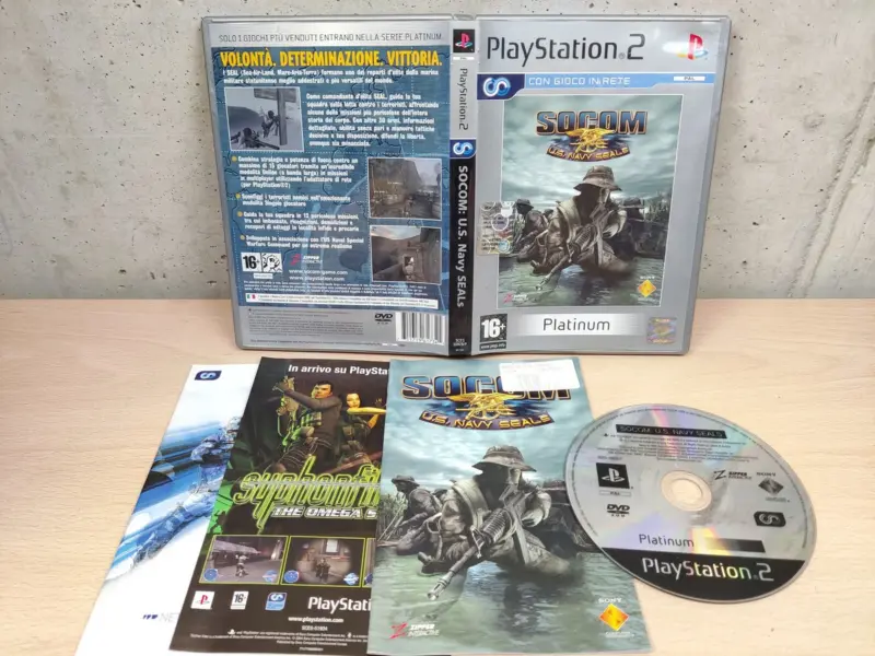 SOCOM U.S. Navy SEALs Platinum - PlayStation 2 PS2 - PAL ITA Completo Disco Specchio - Vista 1
