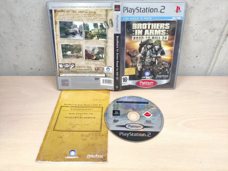 Brothers in Amrs Road to Hill 30 Platinum - PlayStation 2 PS2 - PAL ITA Completo Disco Specchio - Vista 1