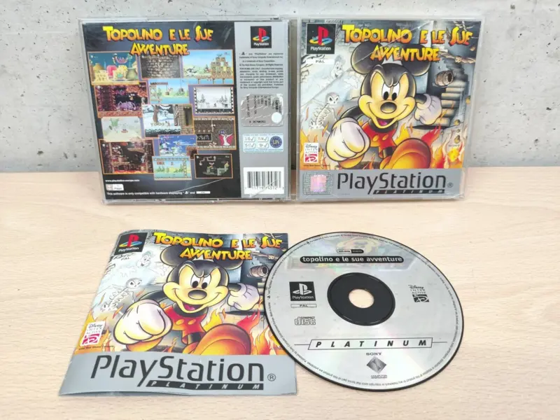Topolino e le Sue Avventure Platinum - PlayStation 1 PS1 - PAL ITA Completo Disco Specchio - Vista 1