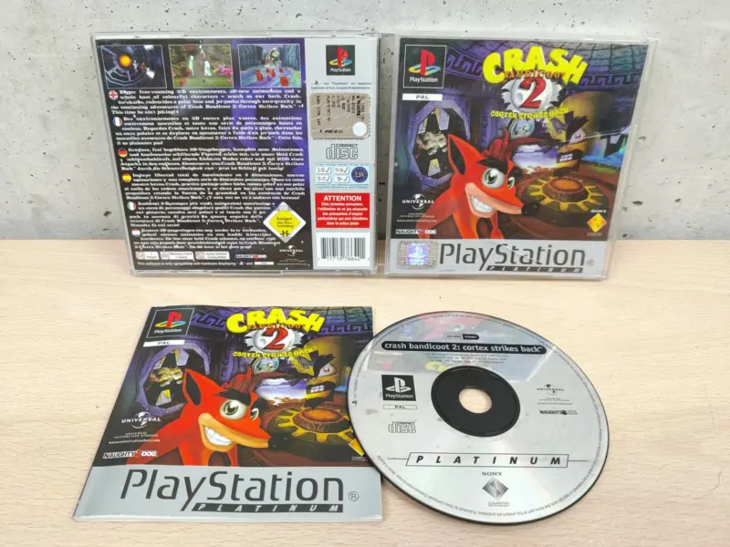 Crash Bandicoot 2 Cortex Strikes Back Platinum - PlayStation 1 PS1 - PAL ITA Completo - Vista 1