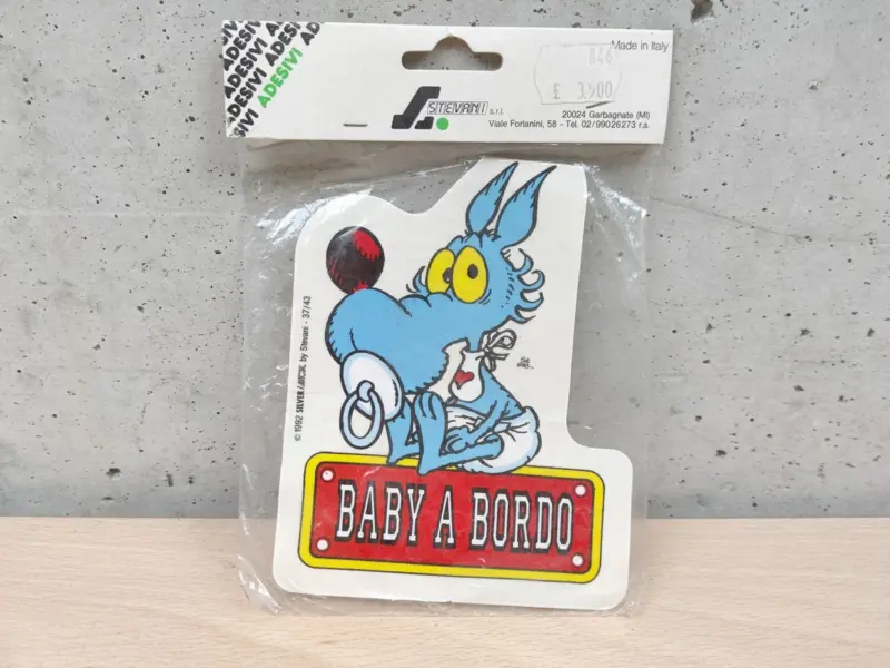 Adesivo Lupo Alberto "Baby a Bordo" 1992 - Vista 1