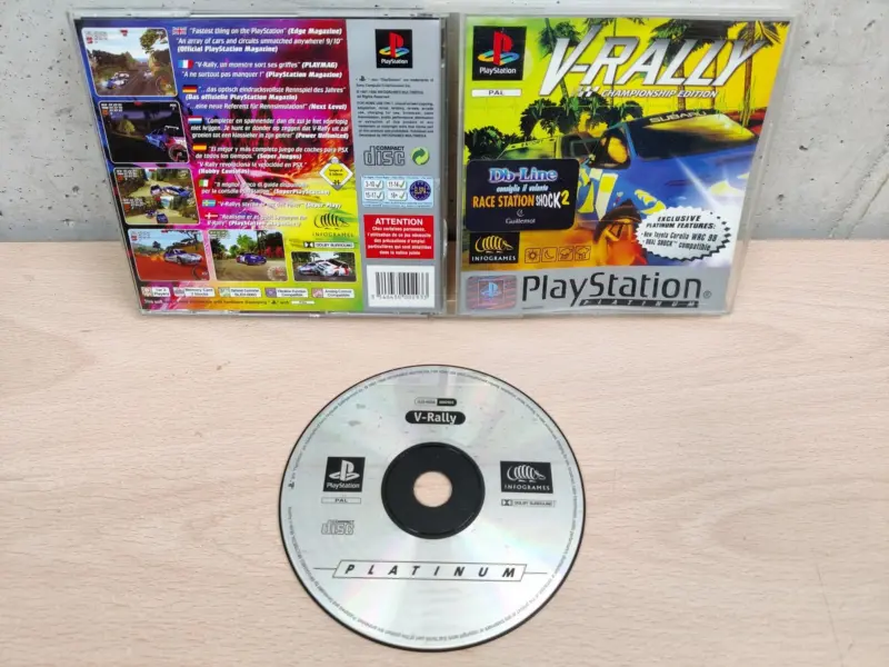 V Rally Platinum - PlayStation 1 PS1 - PAL ITA Disco Specchio - Vista 1