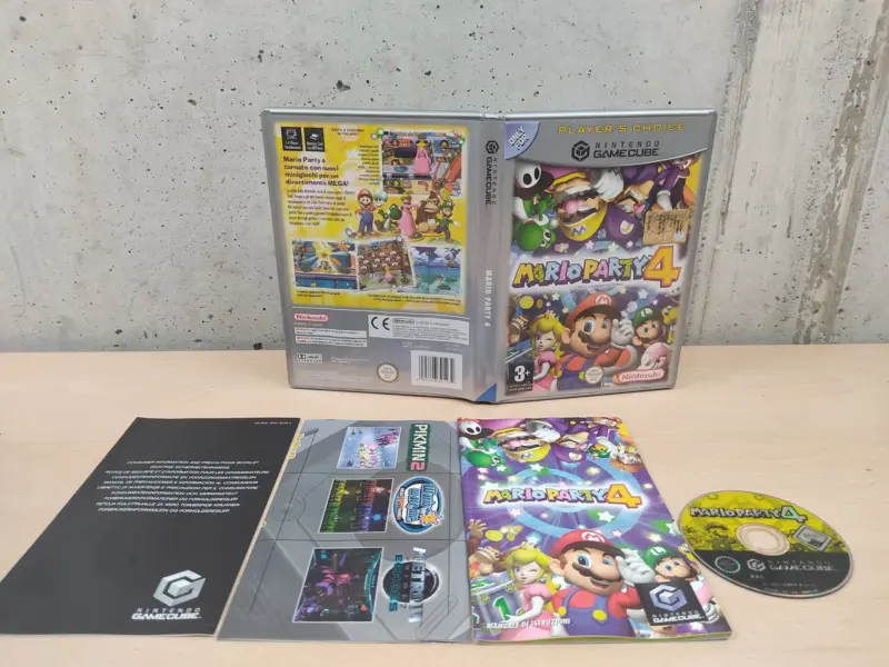 Mario Party 4 - Nintendo GameCube - PAL ITA Completo Disco Specchio - Vista 1