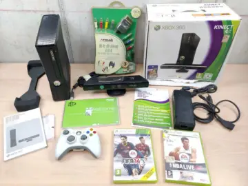 Reperto originale Xbox 360 Console Microsoft Slim Kinect Edition 4 GB con Scatola e Giochi Funzionante - Condizioni USATO TESTATO 100% CIB