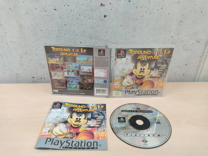Topolino e le Sue Avventure Platinum - PlayStation 1 PS1 - PAL ITA Completo Disco Specchio #2 - Vista 1