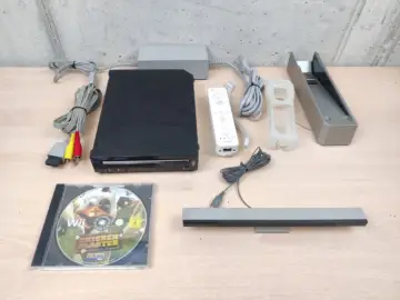 Reperto originale Nintendo Wii Nera Console con Vari Accessori - Testato e Funzionante RVL-001 - Condizioni USATO TESTATO 100% CIB