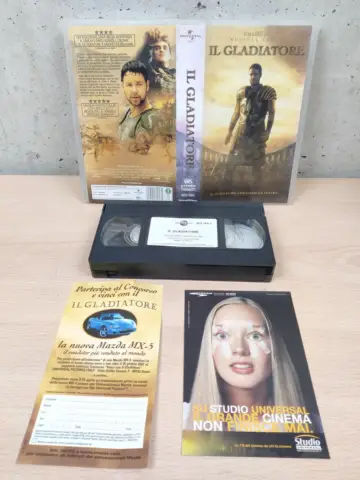 Reperto originale Il Gladiatore Russell Crowe - VHS - Condizioni USATO CIB
